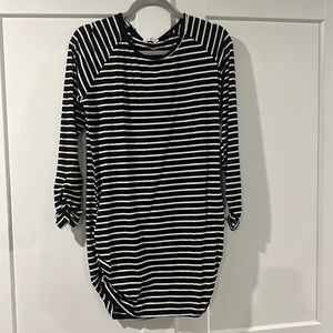 She Rosa black striped maternity top